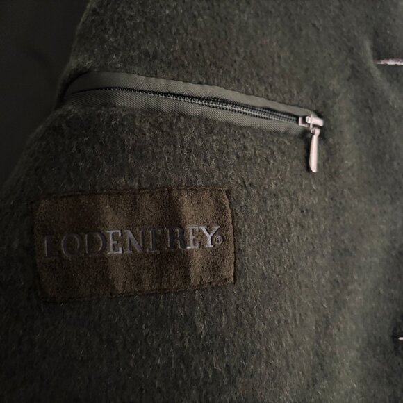 Vintage Lodenfrey Loden Green Wool Coat/Overcoat/ Car Coat - Small/ Medium - Picture 6 of 13